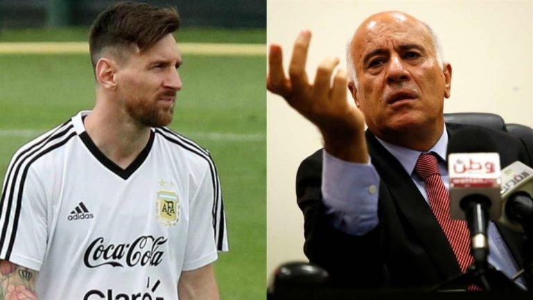 فيفا يتهم الرجوب بعد دعوته إلى حرق قميص ميسي