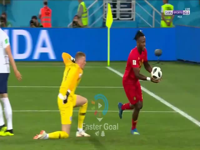 لقطة باتشواي المضحكة في مباراة بلجيكا