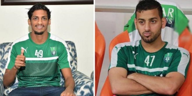 لاعبي الاهلي مصطفى بصاص وأحمد الزين
