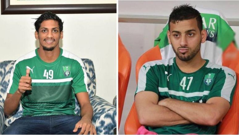 لاعبي الاهلي مصطفى بصاص وأحمد الزين