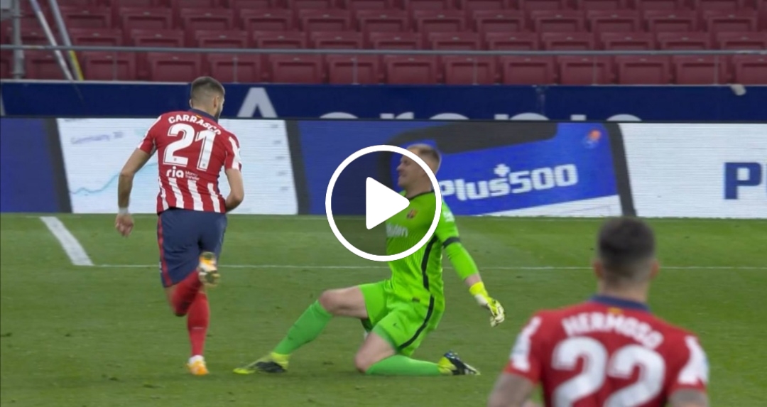 هدف اتليتكو­ ­ ­  مدريد في برشلونة 1-0