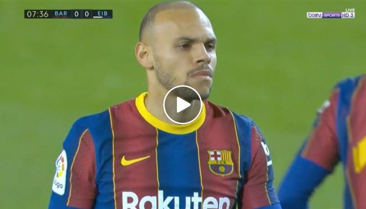هـ ـدف برشلونة الاول امام ايبـ ـار