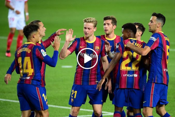 هدف برشلونة في سوسيداد 1-0