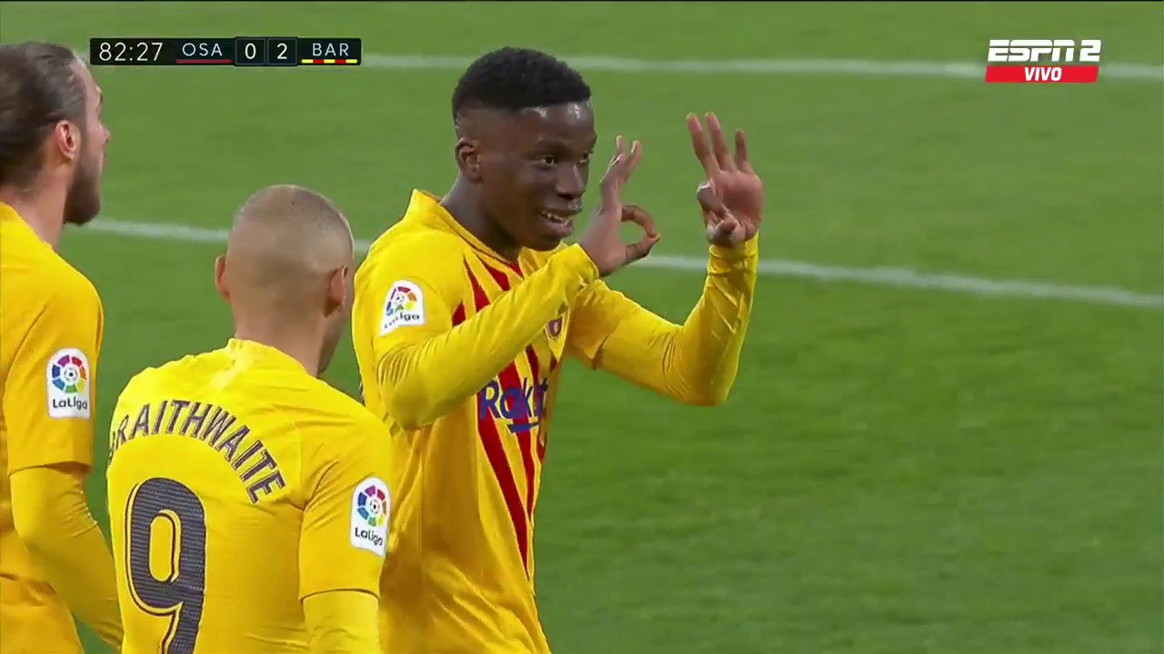 هدف برشلونة الثاني في اوساسونا ..
