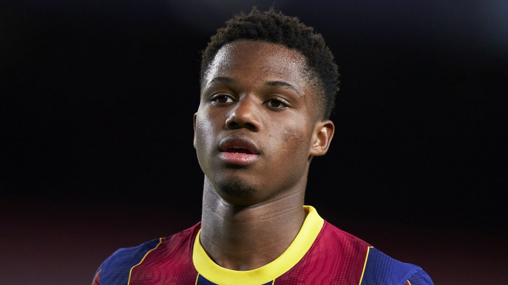 BARCELONA, SPAIN - : Anssumane Fati of FC Barcelona