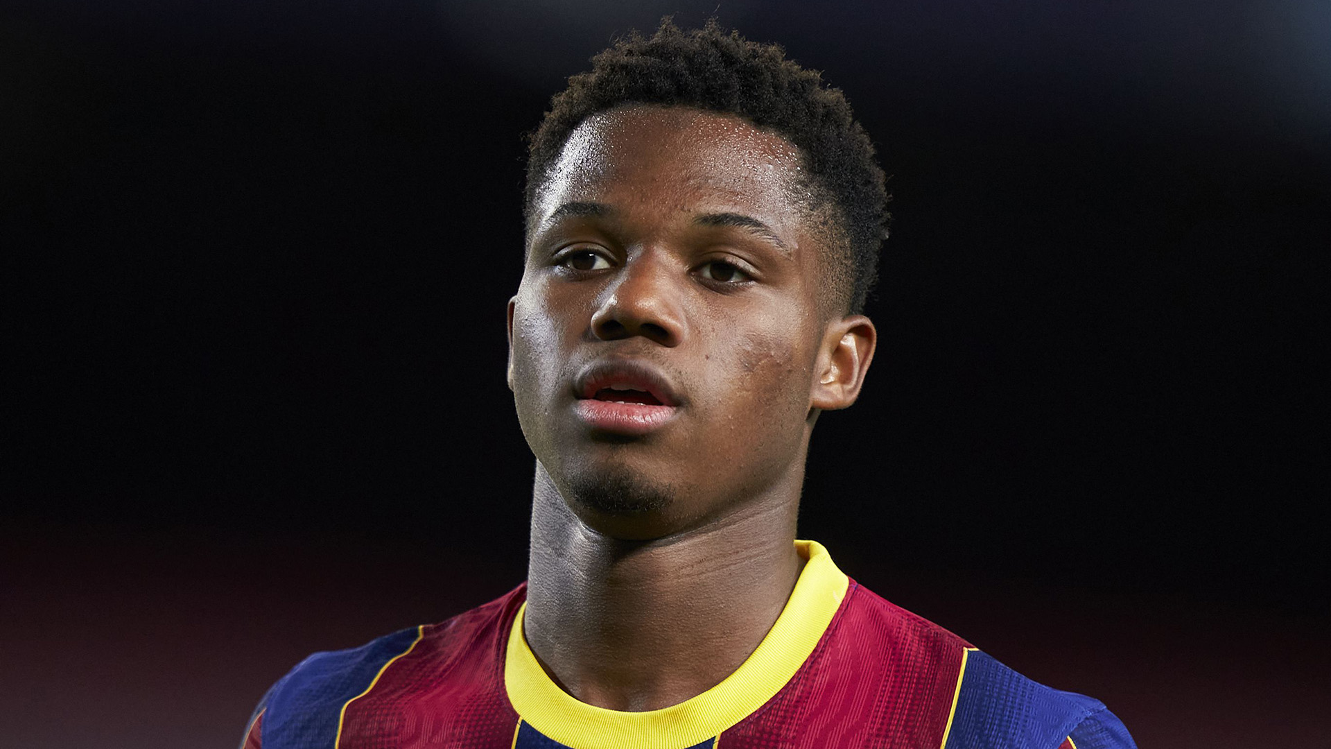 BARCELONA, SPAIN - : Anssumane Fati of FC Barcelona