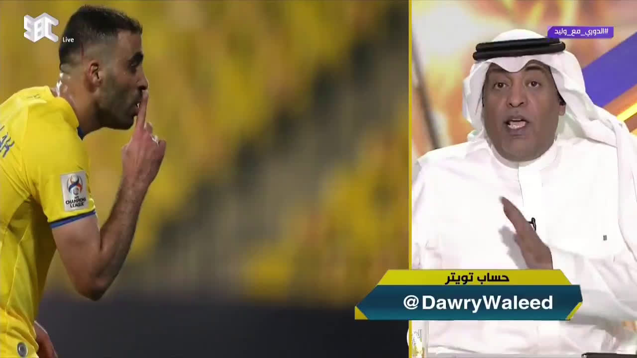 بالفيديو..تعليق “وليد الفراج” على لقطة فرحة لاعب النصر”حمدالله”!