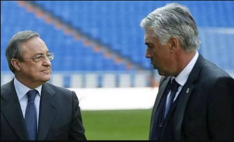 انشيلوتي يستسلم أمام رئيس ريال مدريد
