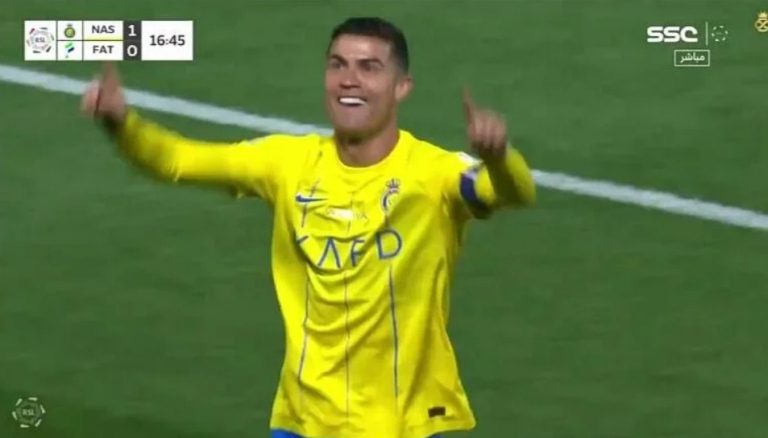 شاهد هدف كريستيانو رونالدو الرائع في مرمي الفتح في الدوري السعودي اليوم