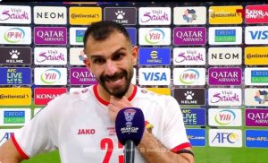 شاهد قائد الأردن يهاجم قطر أثناء حديثه مع المراسل في قنوات الكأس القطرية.