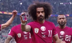 شاهد هدف قطر الخرافي في مرمي الأردن في نهائي كأس آسيا اليوم