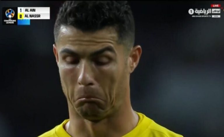 شاهدوا تصويبة كريستيانو رونالدو التي حبست الأنفاس من منتصف الملعب امام العين الاماراتي بدوري ابطال آسيا