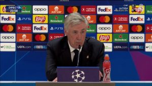 شاهد: بكاء كارلو نشيلوتى أثناء غناء نشيد ريال مدريد مع الجماهير فى مشهد عظيم.
