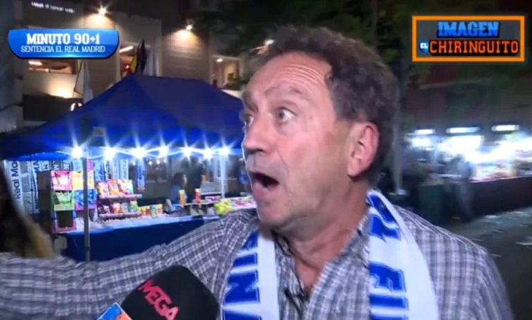 مشجع مدريدي فقد الأمل وغادر الملعب قبل انتهاء المباراة ، فانظروا ماذا فعل بعد تسجيل ريال مدريد هدفين فى أقل من دقيقتين.