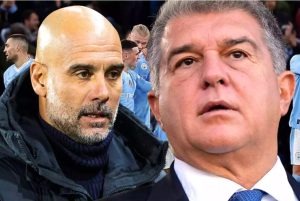 بيب جوارديولا يعرض نجم مانشستر سيتي علي برشلونة ولكن لابورتا هذه المرة لم يقع في الفخ ورفض التعاقد مع اللاعب