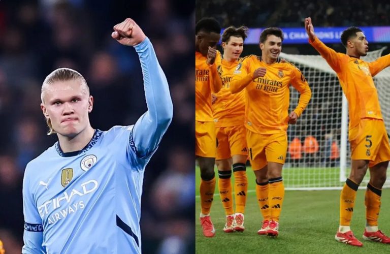 النجم النرويجي إيرلينغ هالاند ذهب للاعب ريال مدريد بعد المباراة، طالبًا منه قميصه!