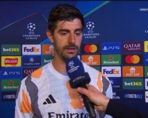 كورتوا يشير إلي اللاعب الذي افتقده ريال مدريد لتحقيق الريمونتادا أمام أرسنال!