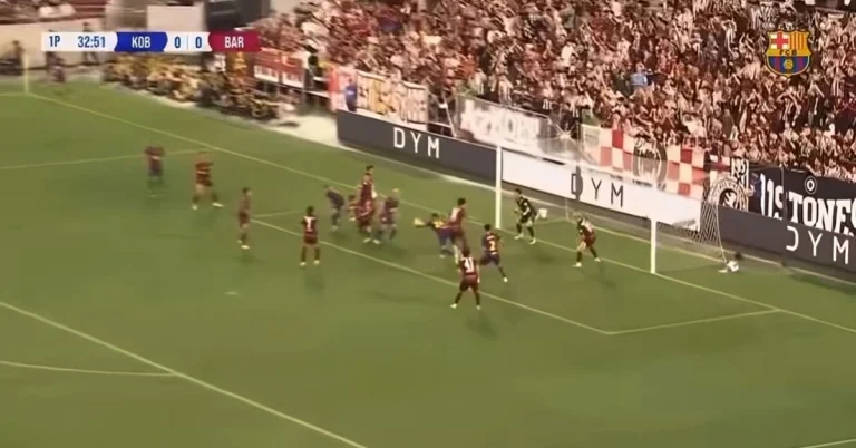 هدف برشلونة الأول في مرمى فيسيل كوبي عن طريق إريك جارسيا