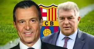 لابورتا يطلب مساعدة خورخي مينديز لحسم صفقة تاريخية لبرشلونة: خطوة مفاجئة ستغير مستقبل الفريق!