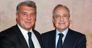 صراع صامت بين برشلونة وريال مدريد على جوهرة أوروبا… ولاپورتا يتحرك قبل بيريز