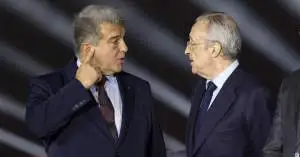 بيريز يقدم هدية غير متوقعة لابورتا.. صراع مدريد وبرشلونة يشتعل