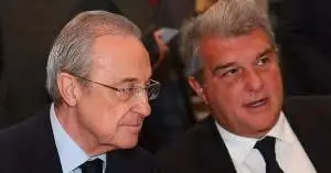 برشلونة يوجه ضربة قاضية لريال مدريد وفلورنتينو بيريز.. صدمة تهز كرة القدم الأوروبية!