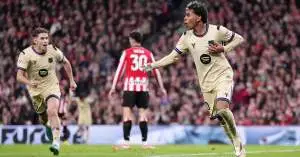 برشلونة يخطف فوزًا ثمينًا من أتلتيك بيلباو ويعزز صدارته لليغا… إشادة خاصة من فليك بثلاثي الحسم