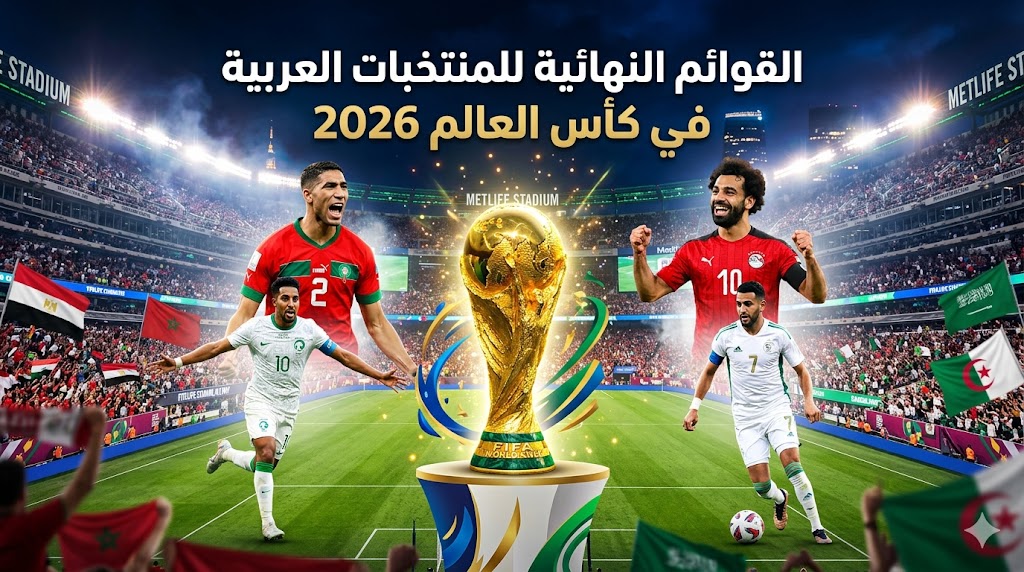 فيفا يعلن القوائم النهائية للمنتخبات العربية المشاركة في كأس العالم 2026