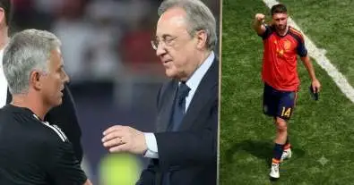 المدافع إيميريك لابورت خلال مشاركته مع منتخب إسبانيا.