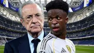 فلورنتينو بيريز يحسم مصير فينيسيوس.. شرط وحيد قد ينهي مسيرته مع ريال مدريد