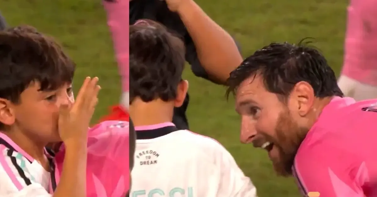موقف طريف يجمع ليونيل ميسي بابنه تشيرو خلال احتفالات إنتر ميامي بالتتويج بكأس الأبطال، بعدما علّق الصغير بعفوية على رائحة والده