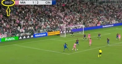 زلزال بشري هز ملاعب أمريكا في الدقيقة 89 عندما كان إنتر ميامي متأخراً بهدفين لهدف، ليظهر البرازيلي ريكيلمي فيليبي كالإعصار ويسكن الكرة الشباك بهدف التعادل القاتل الذي أشعل الأخضر واليابس!